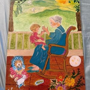 Colorful Family Scene Painting
